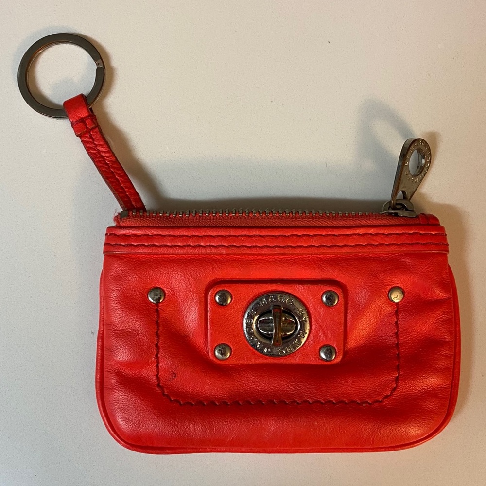 Marc by Marc Jacobs burnt orange leather coin purse